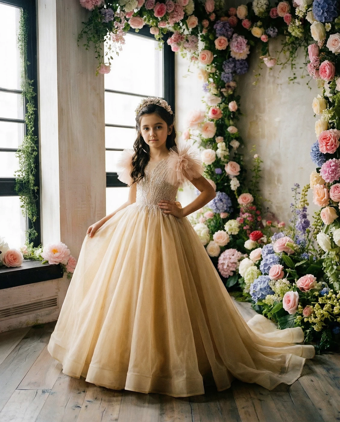 Платье для девочки нарядное Di-002 Di-kids-couture.ru (Ди Кидс Кутюр) купить, заказать, пошить на заказ на фотосессию, праздник, выпускной бал, день рождения  фото-001.webp