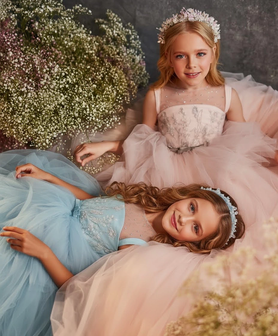 Платье для девочки нарядное Di-003 Di-kids-couture.ru (Ди Кидс Кутюр) купить, заказать, пошить на заказ на фотосессию, праздник, выпускной бал, день рождения  фото-003.webp