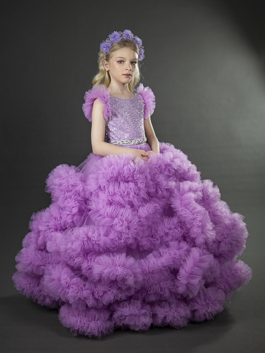Платье для девочки нарядное Di-018 Di-kids-couture.ru (Ди Кидс Кутюр) купить, заказать, пошить на заказ на фотосессию, праздник, выпускной бал, день рождения  фото-001.webp